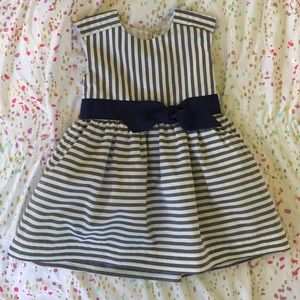 Carters Toddler Blue & White Stripped Dress